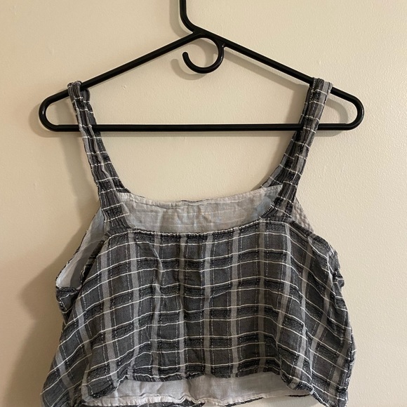 COTTON ON Plaid Gray Sleeveless Crop Top - Picture 5 of 5
